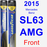 Front Wiper Blade Pack for 2015 Mercedes-Benz SL63 AMG - Hybrid