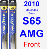 Front Wiper Blade Pack for 2010 Mercedes-Benz S65 AMG - Hybrid