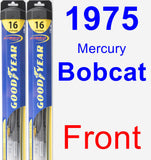 Front Wiper Blade Pack for 1975 Mercury Bobcat - Hybrid