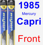 Front Wiper Blade Pack for 1985 Mercury Capri - Hybrid