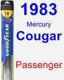 Passenger Wiper Blade for 1983 Mercury Cougar - Hybrid