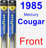 Front Wiper Blade Pack for 1985 Mercury Cougar - Hybrid