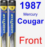 Front Wiper Blade Pack for 1987 Mercury Cougar - Hybrid