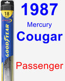 Passenger Wiper Blade for 1987 Mercury Cougar - Hybrid