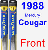 Front Wiper Blade Pack for 1988 Mercury Cougar - Hybrid