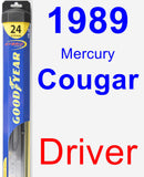 Driver Wiper Blade for 1989 Mercury Cougar - Hybrid