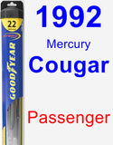 Passenger Wiper Blade for 1992 Mercury Cougar - Hybrid