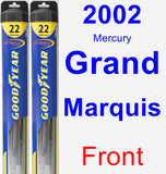 Front Wiper Blade Pack for 2002 Mercury Grand Marquis - Hybrid