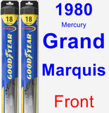 Front Wiper Blade Pack for 1980 Mercury Grand Marquis - Hybrid