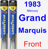 Front Wiper Blade Pack for 1983 Mercury Grand Marquis - Hybrid