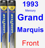 Front Wiper Blade Pack for 1993 Mercury Grand Marquis - Hybrid