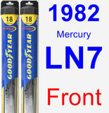 Front Wiper Blade Pack for 1982 Mercury LN7 - Hybrid