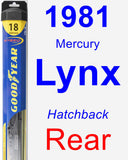 Rear Wiper Blade for 1981 Mercury Lynx - Hybrid