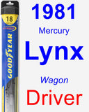 Driver Wiper Blade for 1981 Mercury Lynx - Hybrid