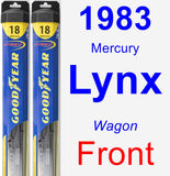 Front Wiper Blade Pack for 1983 Mercury Lynx - Hybrid