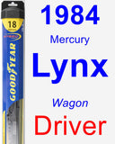 Driver Wiper Blade for 1984 Mercury Lynx - Hybrid