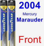 Front Wiper Blade Pack for 2004 Mercury Marauder - Hybrid