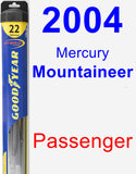 Passenger Wiper Blade for 2004 Mercury Mountaineer - Hybrid