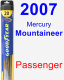 Passenger Wiper Blade for 2007 Mercury Mountaineer - Hybrid