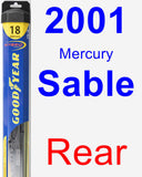 Rear Wiper Blade for 2001 Mercury Sable - Hybrid