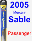 Passenger Wiper Blade for 2005 Mercury Sable - Hybrid