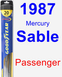 Passenger Wiper Blade for 1987 Mercury Sable - Hybrid