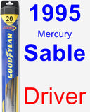 Driver Wiper Blade for 1995 Mercury Sable - Hybrid