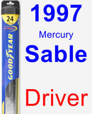 Driver Wiper Blade for 1997 Mercury Sable - Hybrid