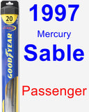 Passenger Wiper Blade for 1997 Mercury Sable - Hybrid