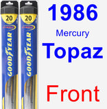 Front Wiper Blade Pack for 1986 Mercury Topaz - Hybrid