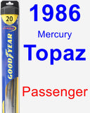 Passenger Wiper Blade for 1986 Mercury Topaz - Hybrid