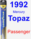 Passenger Wiper Blade for 1992 Mercury Topaz - Hybrid