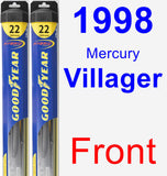 Front Wiper Blade Pack for 1998 Mercury Villager - Hybrid