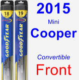 Front Wiper Blade Pack for 2015 Mini Cooper - Hybrid