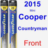 Front Wiper Blade Pack for 2015 Mini Cooper Countryman - Hybrid