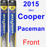 Front Wiper Blade Pack for 2015 Mini Cooper Paceman - Hybrid