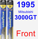 Front Wiper Blade Pack for 1995 Mitsubishi 3000GT - Hybrid