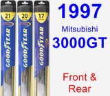 Front & Rear Wiper Blade Pack for 1997 Mitsubishi 3000GT - Hybrid