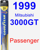 Passenger Wiper Blade for 1999 Mitsubishi 3000GT - Hybrid