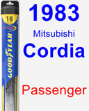 Passenger Wiper Blade for 1983 Mitsubishi Cordia - Hybrid