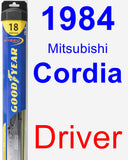 Driver Wiper Blade for 1984 Mitsubishi Cordia - Hybrid