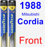 Front Wiper Blade Pack for 1988 Mitsubishi Cordia - Hybrid