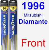 Front Wiper Blade Pack for 1996 Mitsubishi Diamante - Hybrid