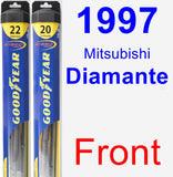 Front Wiper Blade Pack for 1997 Mitsubishi Diamante - Hybrid