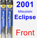 Front Wiper Blade Pack for 2001 Mitsubishi Eclipse - Hybrid