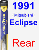 Rear Wiper Blade for 1991 Mitsubishi Eclipse - Hybrid