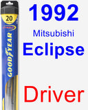 Driver Wiper Blade for 1992 Mitsubishi Eclipse - Hybrid