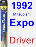 Driver Wiper Blade for 1992 Mitsubishi Expo - Hybrid