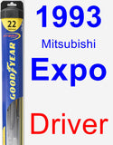 Driver Wiper Blade for 1993 Mitsubishi Expo - Hybrid