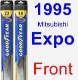 Front Wiper Blade Pack for 1995 Mitsubishi Expo - Hybrid